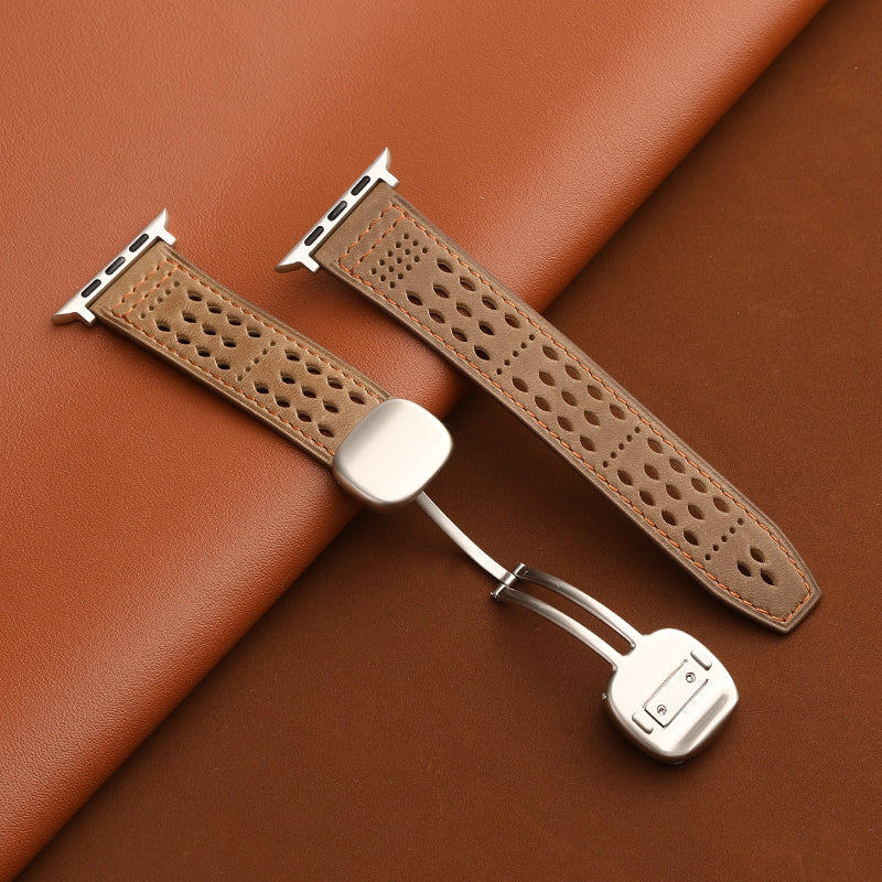 Breathable Leather Strap For Apple Watch