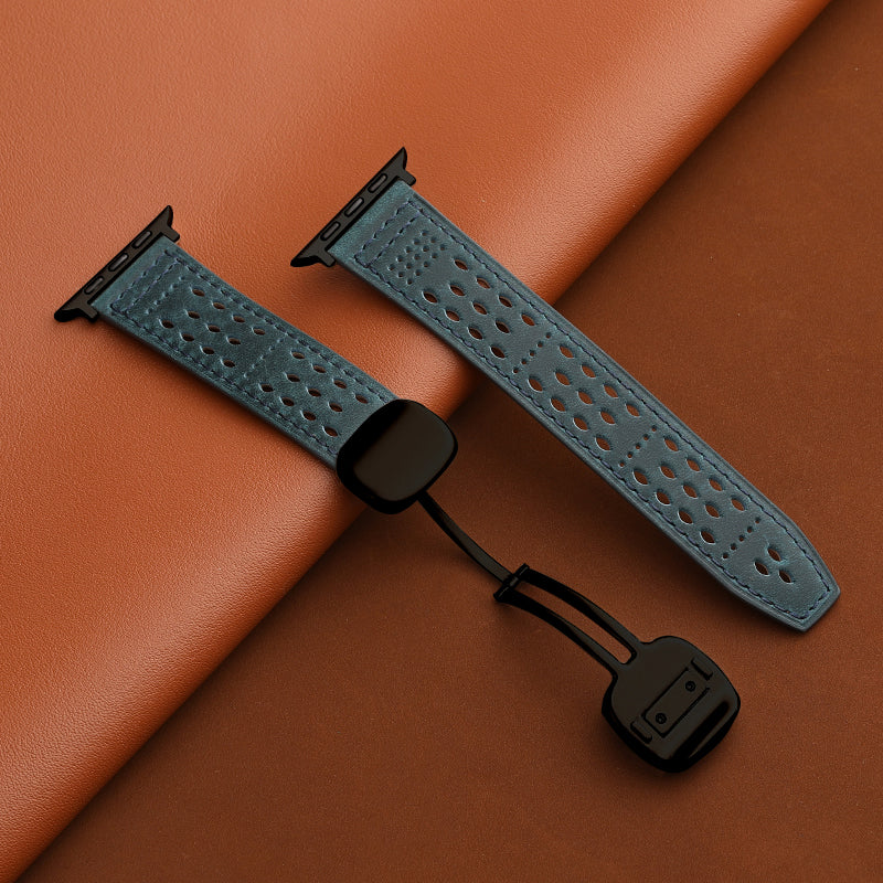 Breathable Leather Strap For Apple Watch