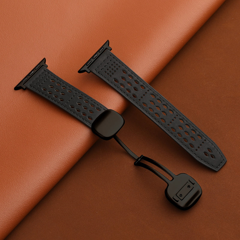 Breathable Leather Strap For Apple Watch