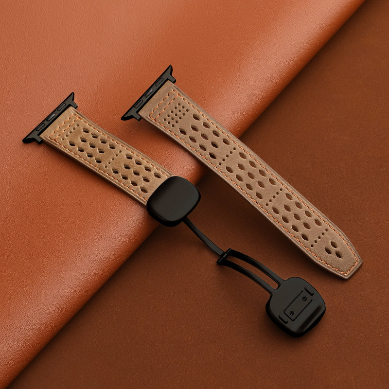 Breathable Leather Strap For Apple Watch