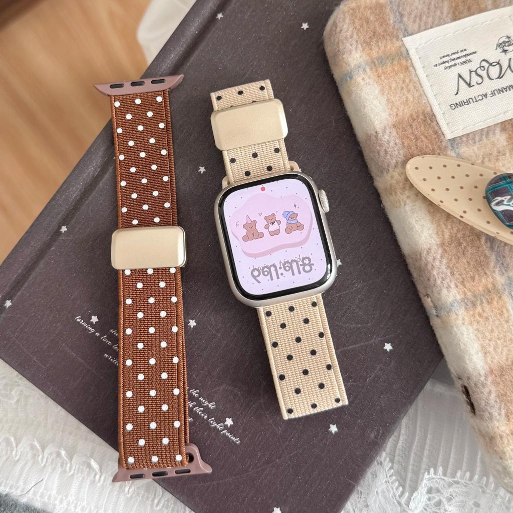 Cute Polka Dot Magnetic Nylon Strap for Apple Watch