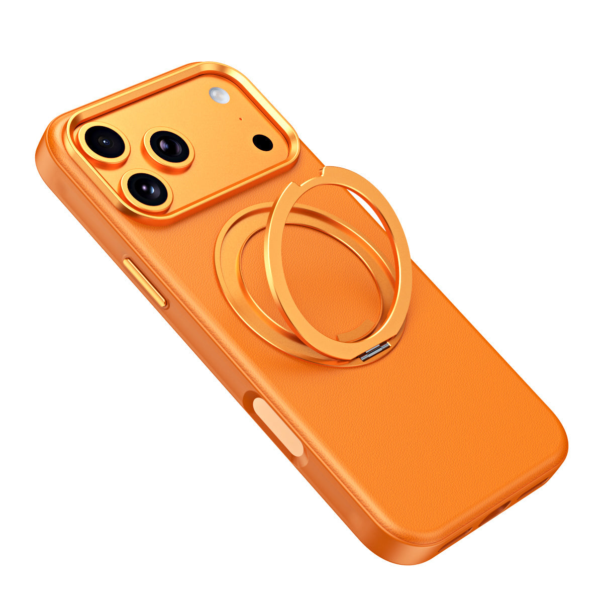 Leather MagSafe Case with 360° Ring Stand