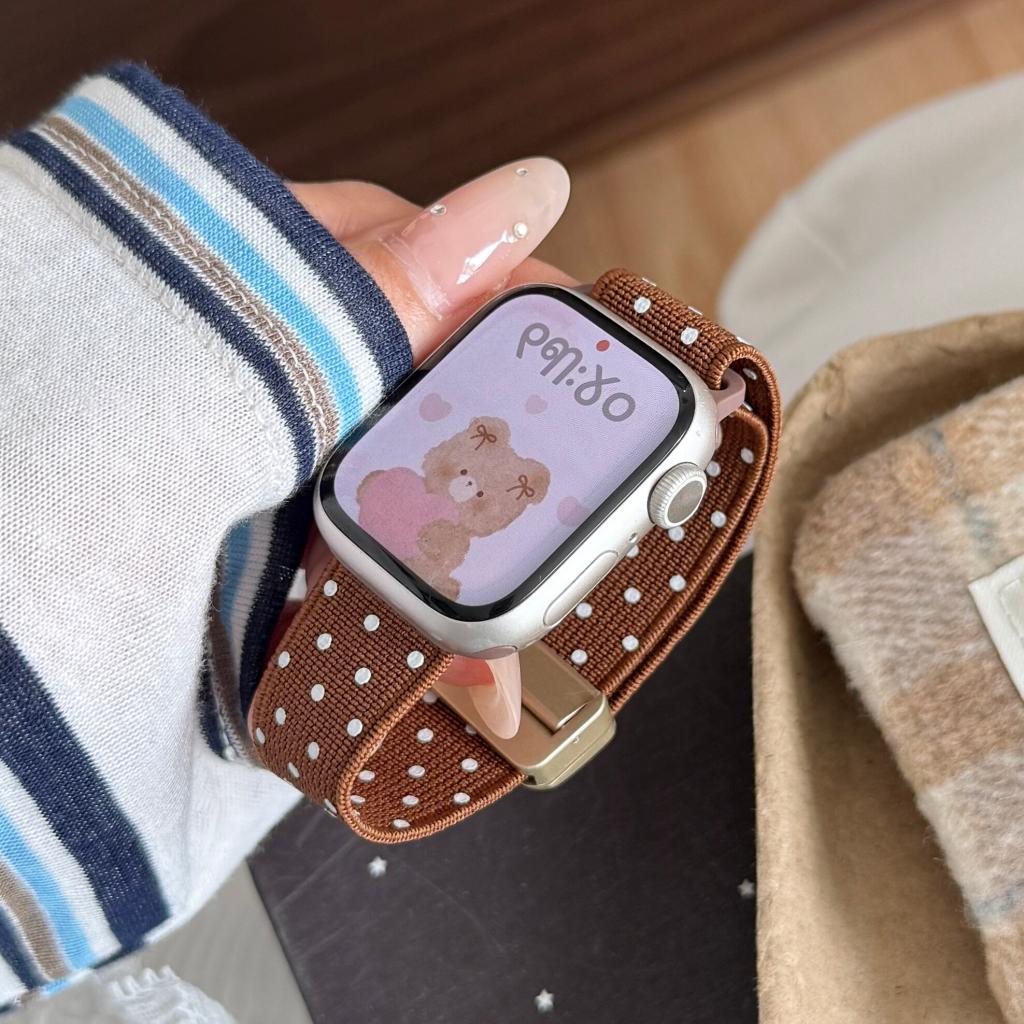 Cute Polka Dot Magnetic Nylon Strap for Apple Watch
