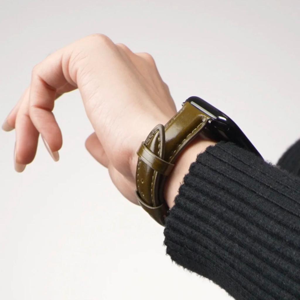 Retro Oil-Wax Leather Apple Watch Strap