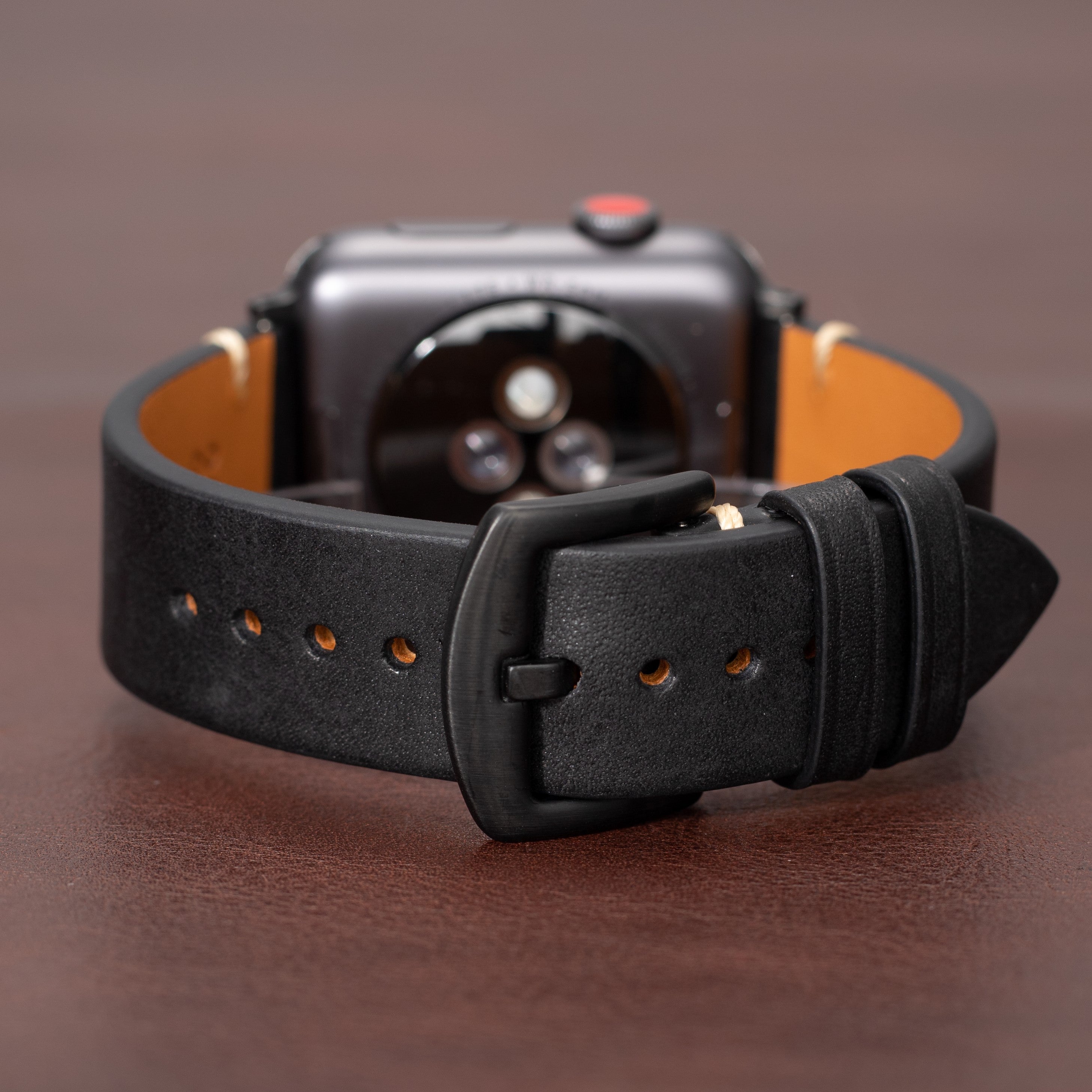 Premium Italian Leather  Apple Watch Band - Black