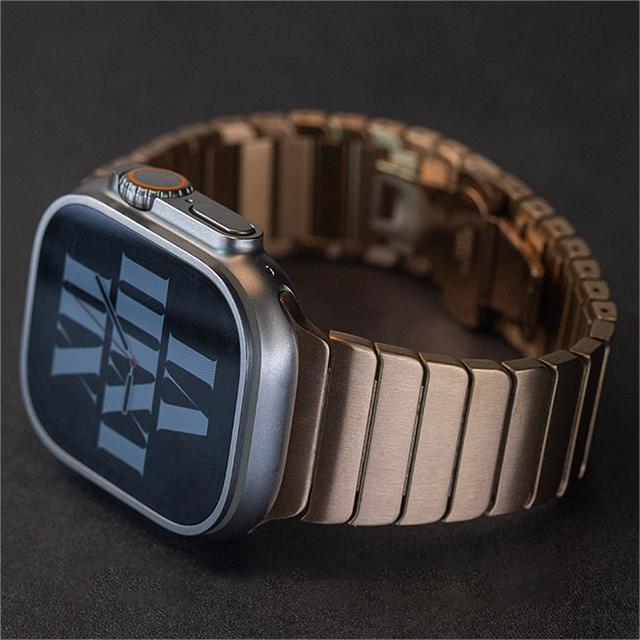 Stainless Steel Butterfly Buckle Band For Apple Watch