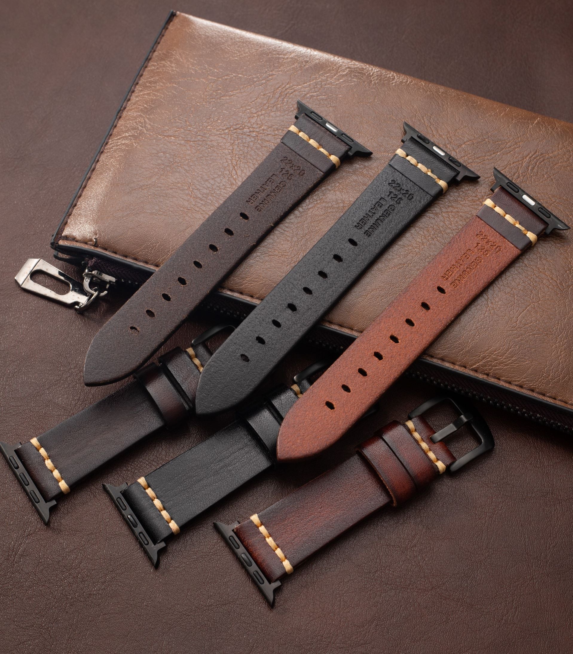 Premium Full-Grain Leather Band for Apple Watch