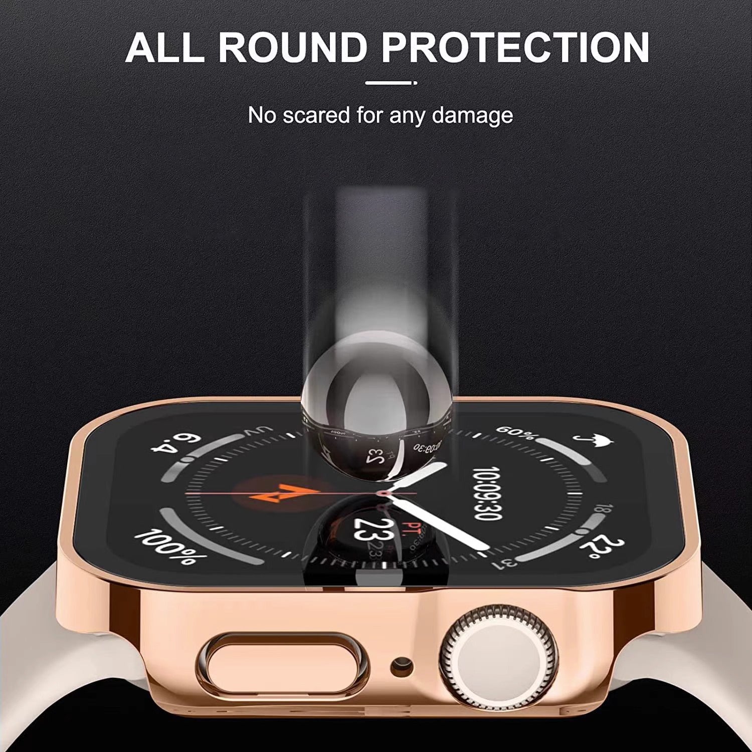 Waterproof Watch Case With Tempered Glass Film