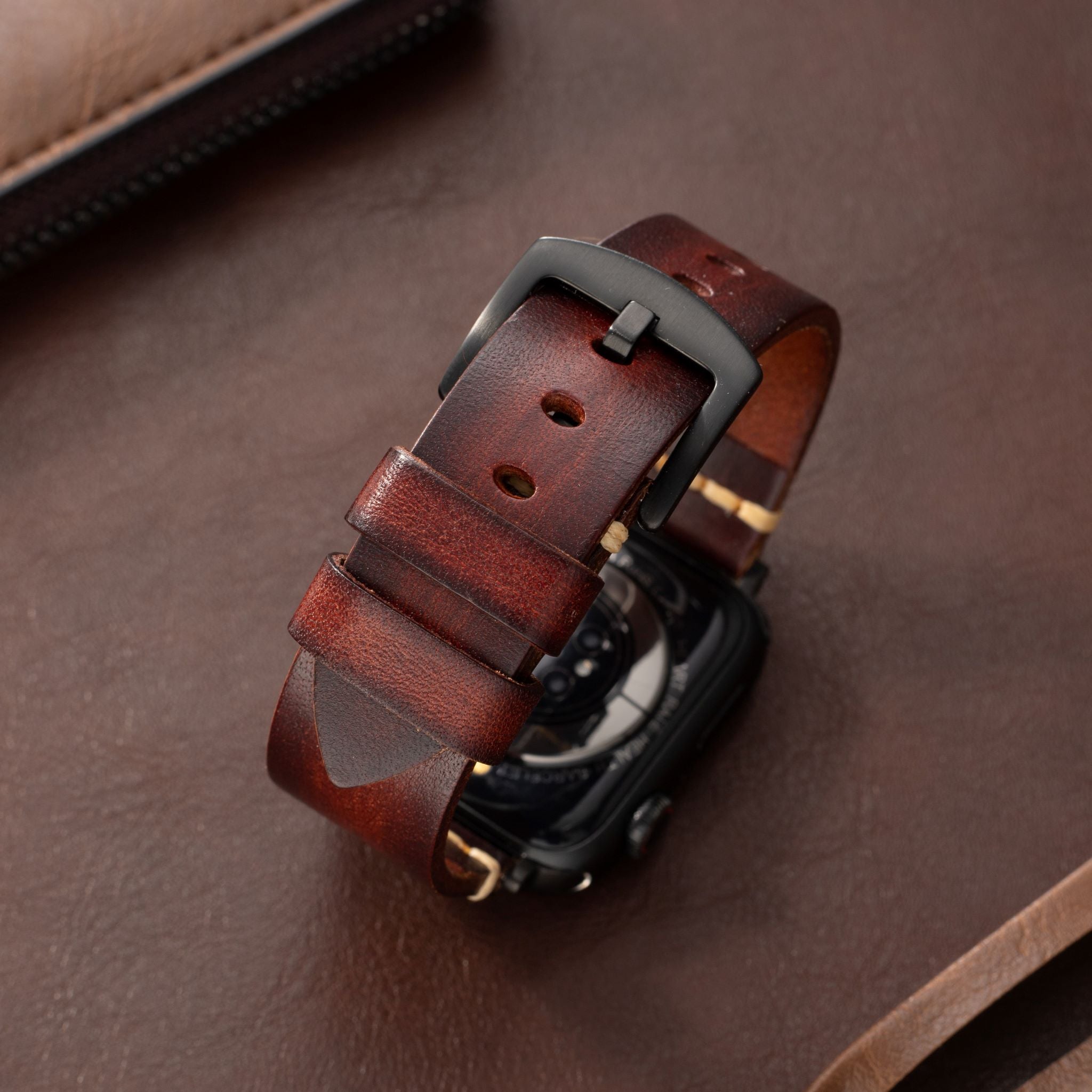 Premium Full-Grain Leather Band for Apple Watch