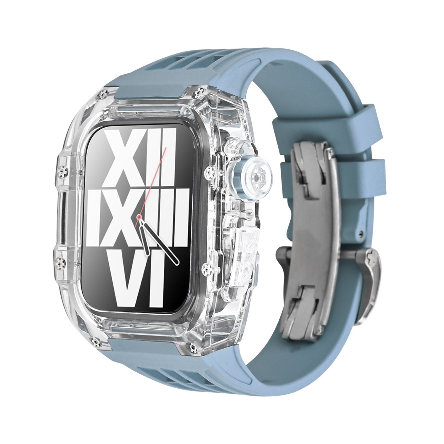 RM V30 Glacier Series Fluoroelastomer Band Transparent Case Retrofit Kit For Apple Watch